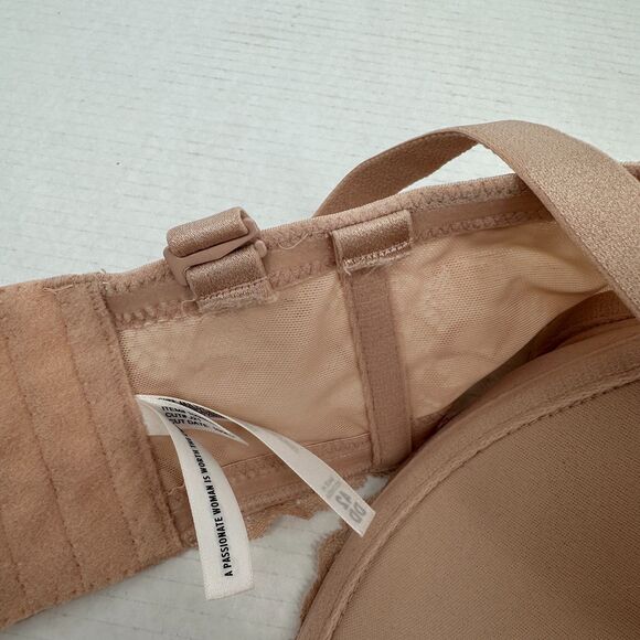 Torrid Curve Womens Push Up Padded Bra Size 42DD Nude Beige Lace Underwire - Picture 3 of 7